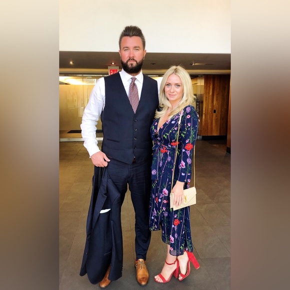 Ted Baker long sleeve floral wrap dress size 0 - Picture 7 of 7